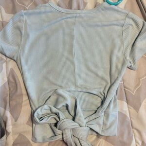 Garage Shirt Light Blue Open Tie Back Small